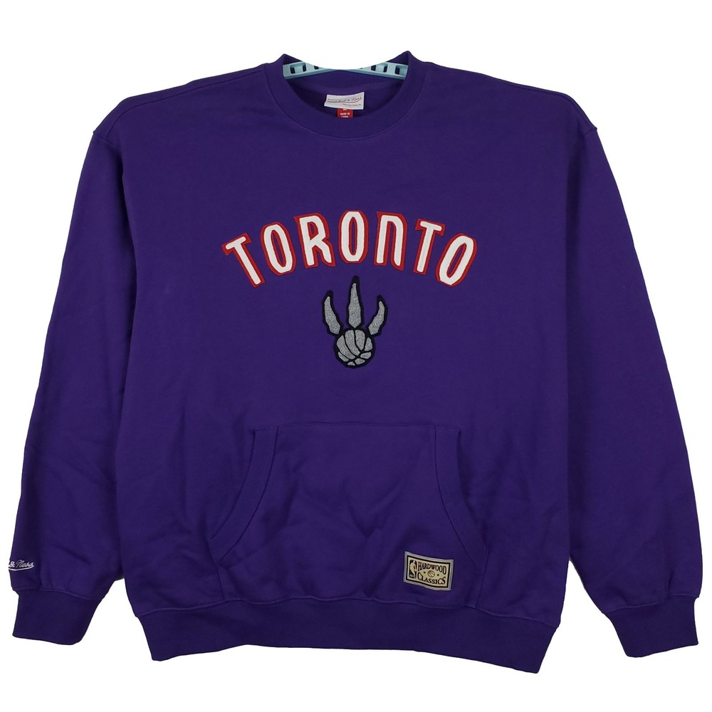 Toronto Raptors Mitchell & Ness NBA Large Sweatshirt Cut & Sew Embroidery New